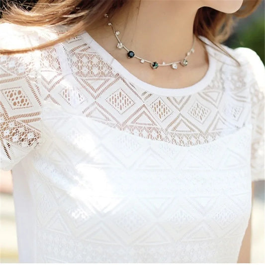 Chiffon Crochet Lace Blouse